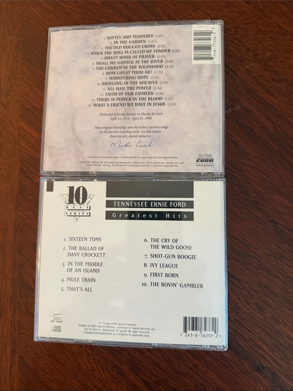 Tennessee Ernie Ford CD Set - Greatest Hymns & Greatest Hits (Red, White, Blue) - Picture 2 of 2